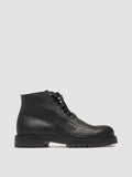 BOSS 011 - Black Leather Lace-up Boots - 0