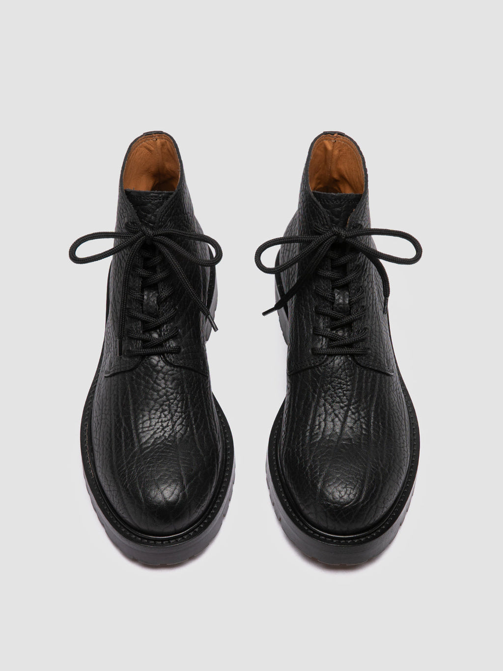 BOSS 011 - Black Leather Lace-up Boots - 1