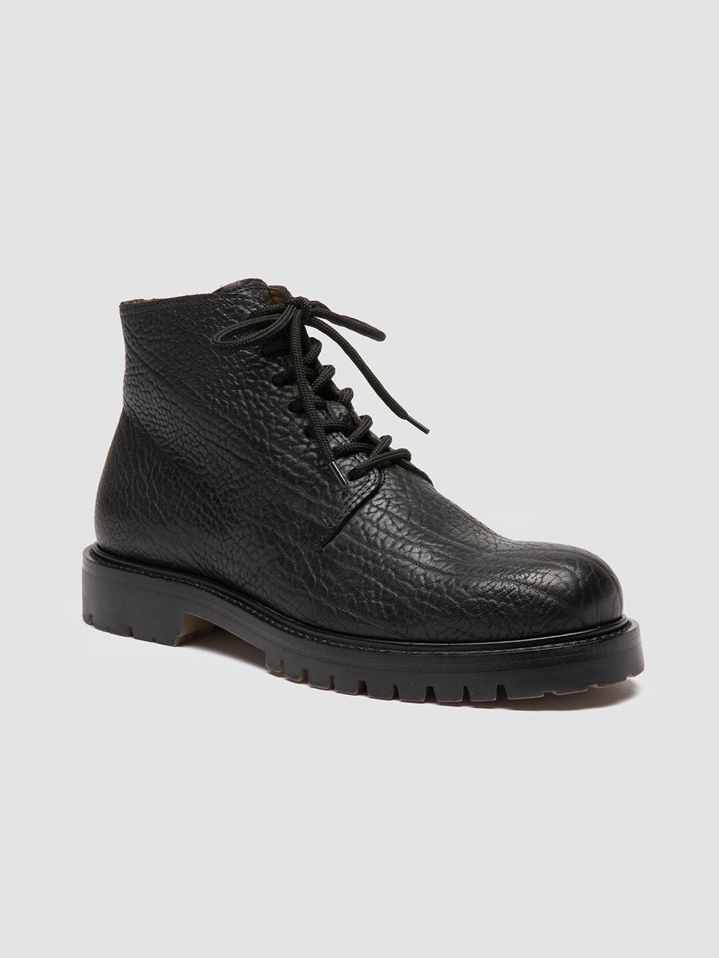 BOSS 011 - Black Leather Lace-up Boots - 2