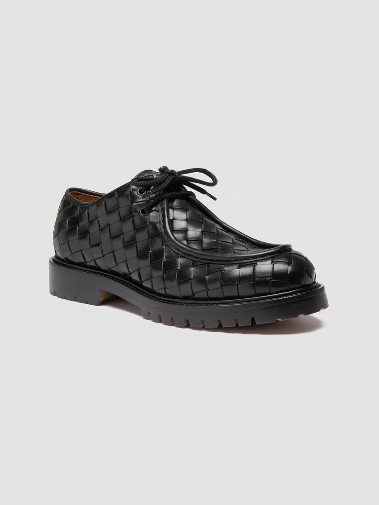 BOSS 015 - Black Leather Derby Shoes