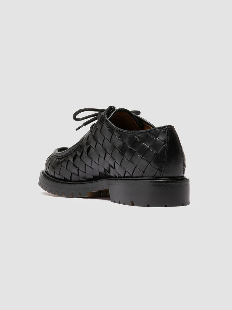 BOSS 015 - Black Leather Derby Shoes