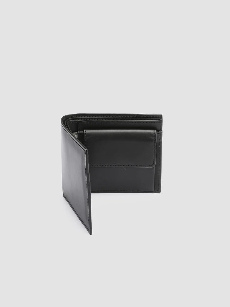 BOUDIN 02 - Black Leather Bifold Wallet