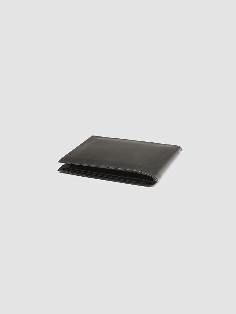 BOUDIN 02 - Black Leather Bifold Wallet