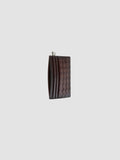 BOUDIN 122 - Dark Brown Woven Leather Card Holder - 3
