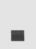 BOUDIN 122 - Black Woven Leather Card Holder - 0