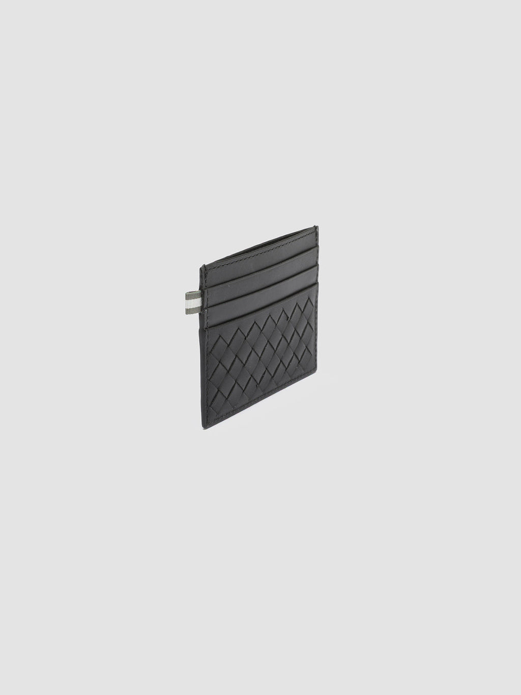 BOUDIN 122 - Black Woven Leather Card Holder - 4