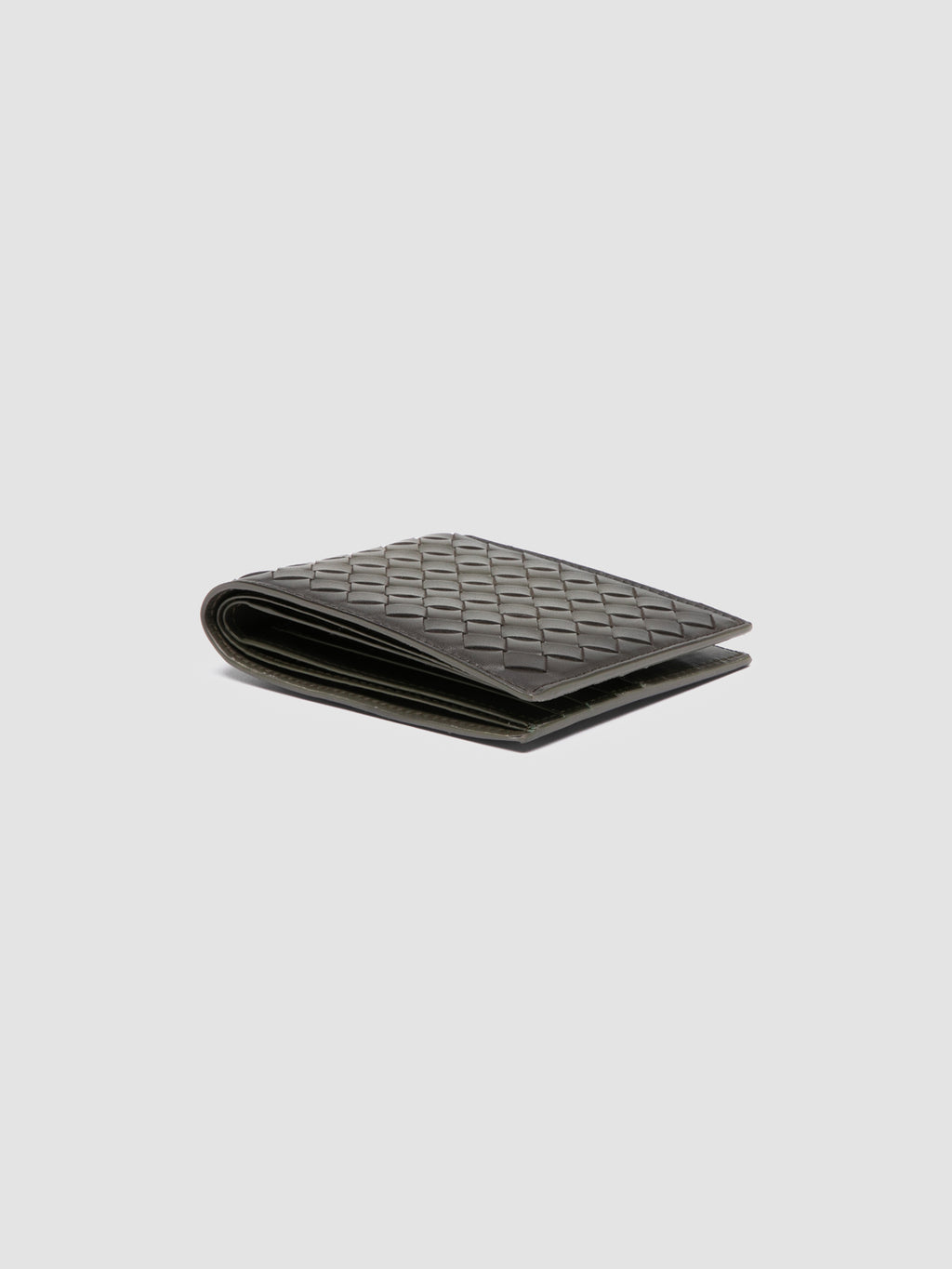 BOUDIN 123 - Green Woven Leather Bifold Wallet - 2
