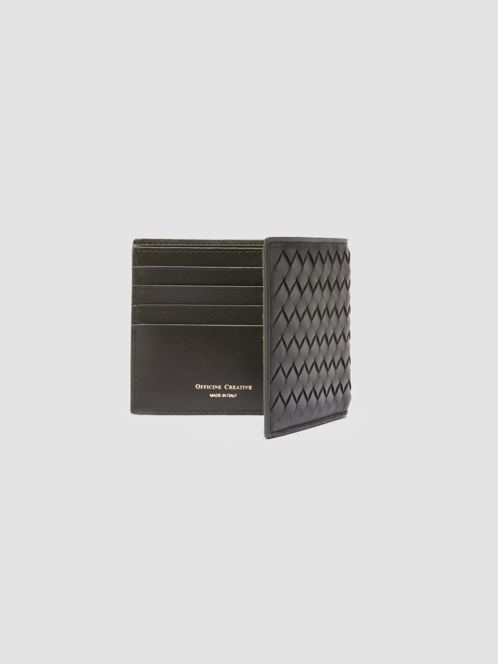 BOUDIN 123 - Green Woven Leather Bifold Wallet - 3