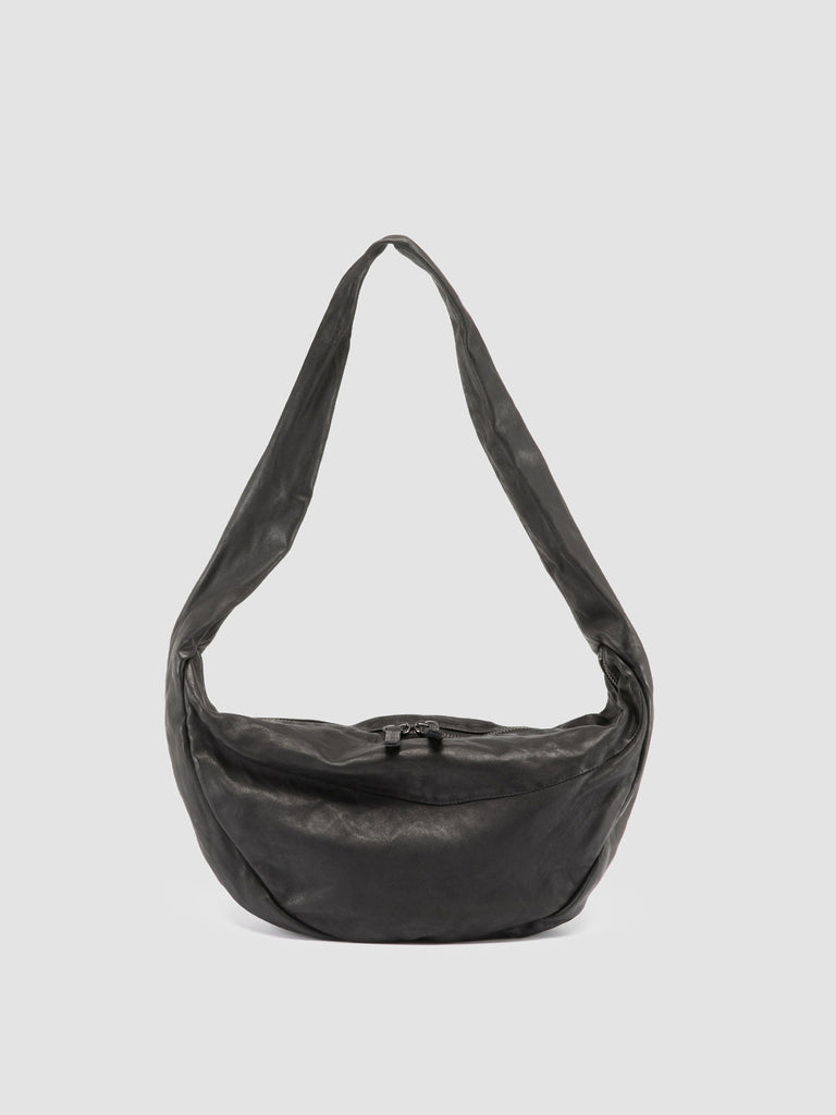 BOWLER 004 - Black Leather Shoulder Bag