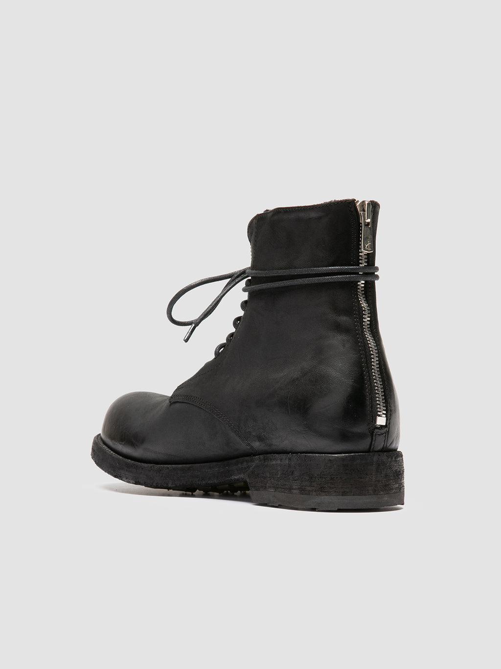 BULLA DD 102 - Black Leather Lace-up Boots Men Officine Creative -4