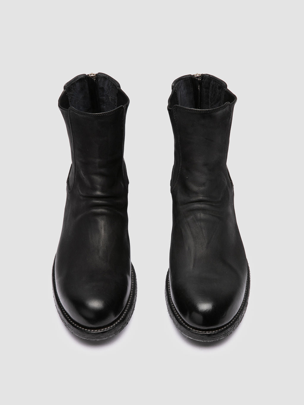 BULLA DD 104 - Black Leather Zipped Boots Men Officine Creative -2