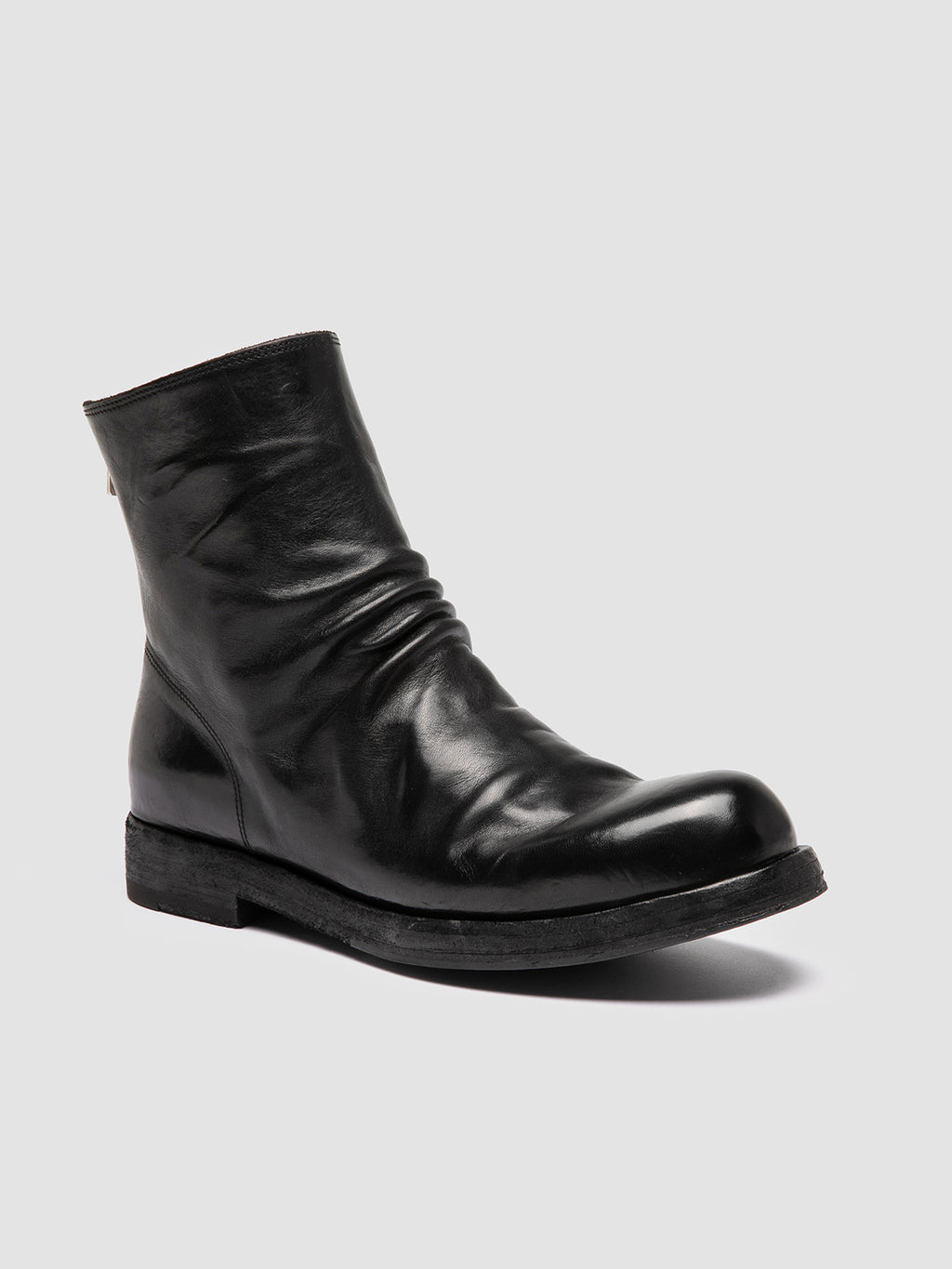 BULLA DD 303 - Black Leather Zipped Boots Women Officine Creative -3