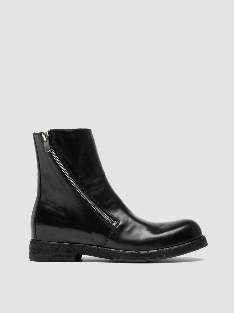 BULLA DD 312 - Black Leather Zipped Boots