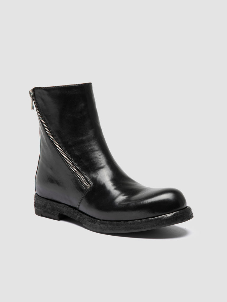 BULLA DD 312 - Black Leather Zipped Boots