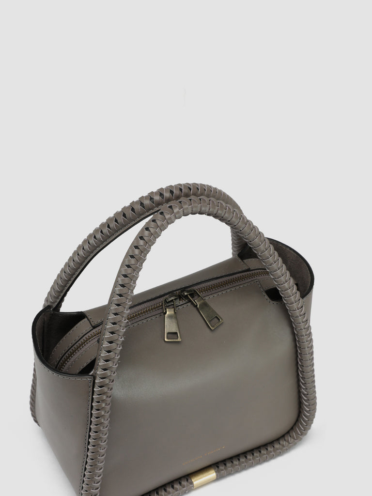 CABALA 107 - Gray Leather Handle Bag