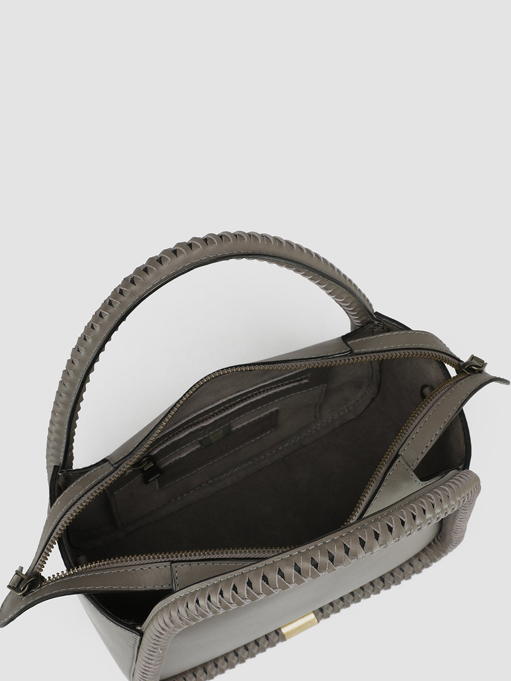 CABALA 107 - Gray Leather Handle Bag  Officine Creative - 6