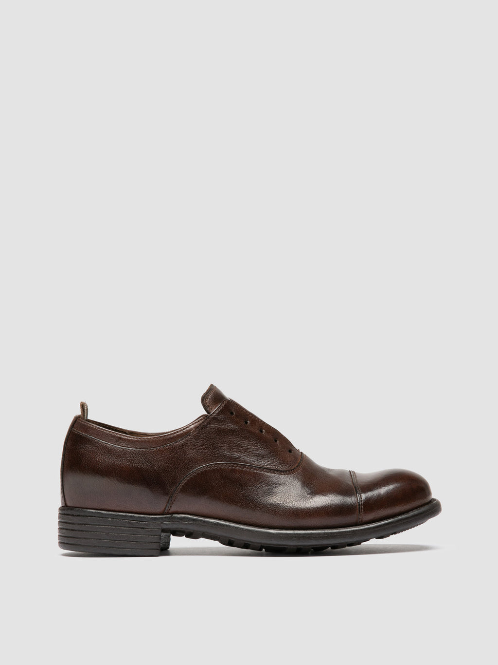 CALIXTE 003 - Dark Brown Leather Oxford Shoes - 0
