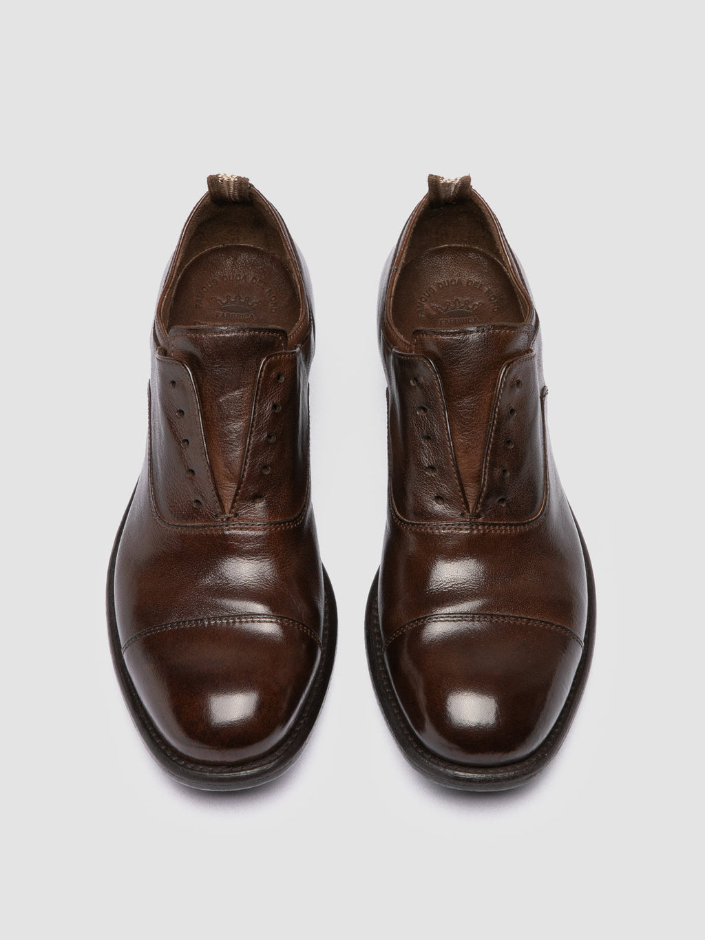 CALIXTE 003 - Dark Brown Leather Oxford Shoes - 1