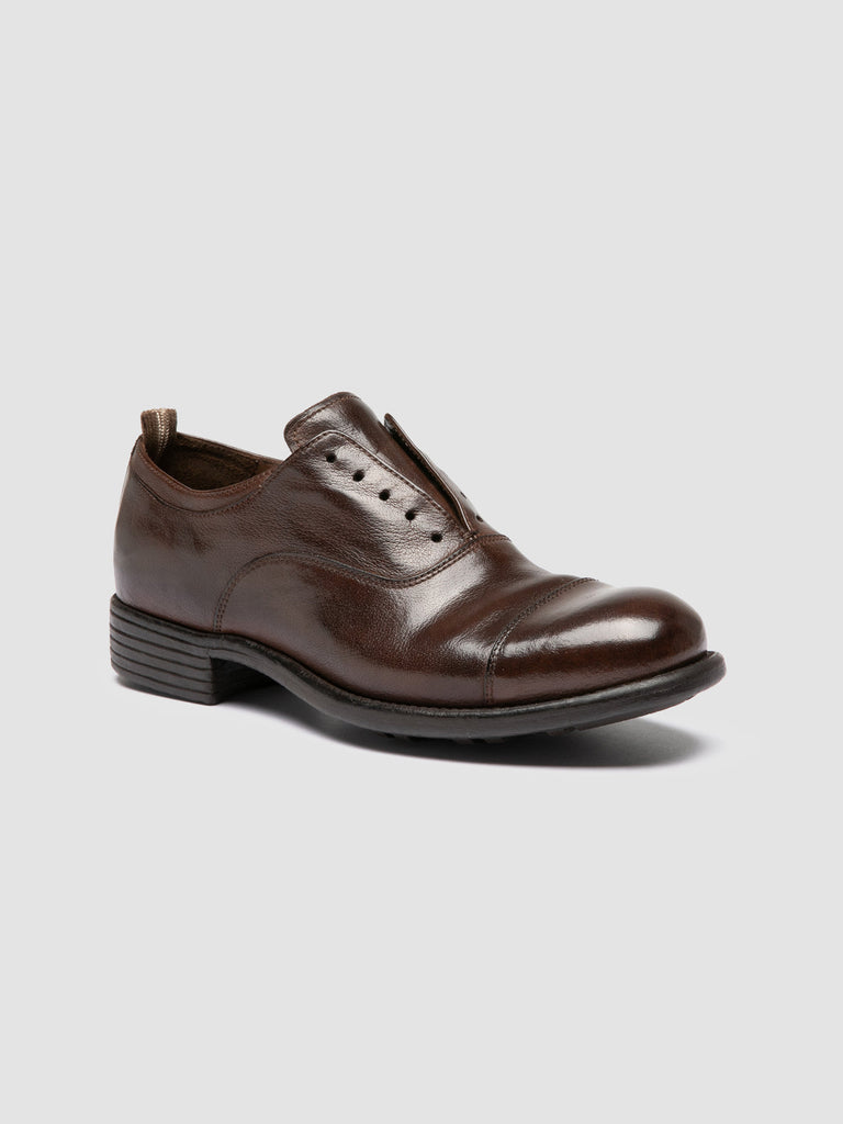 CALIXTE 003 - Dark Brown Leather Oxford Shoes