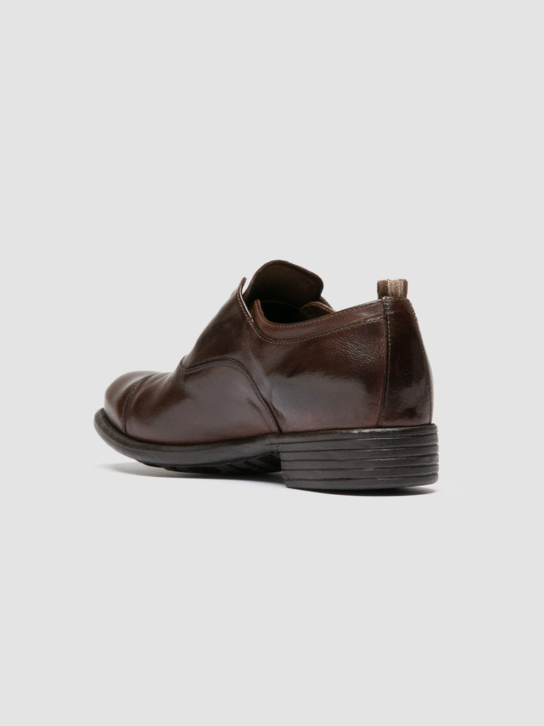 CALIXTE 003 - Dark Brown Leather Oxford Shoes