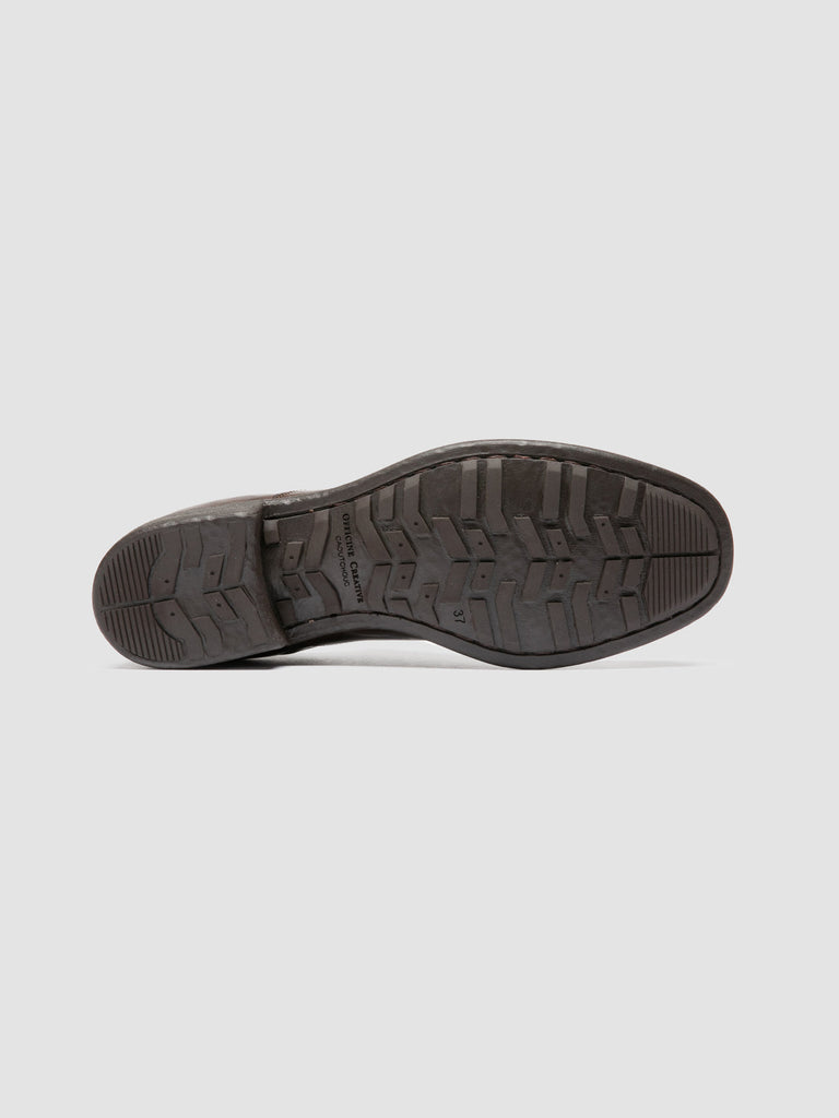 CALIXTE 003 - Dark Brown Leather Oxford Shoes