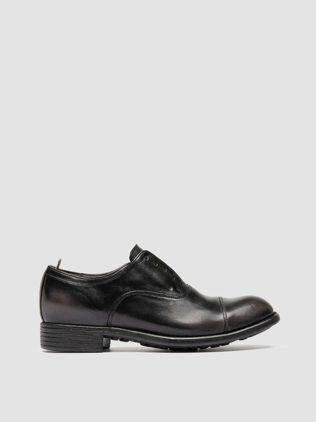 CALIXTE 003 - Dark Grey Leather Oxford Shoes - 0