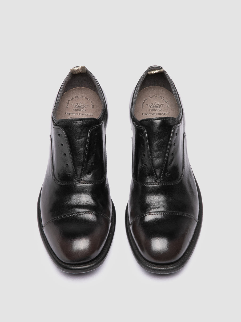 CALIXTE 003 - Dark Grey Leather Oxford Shoes - 1