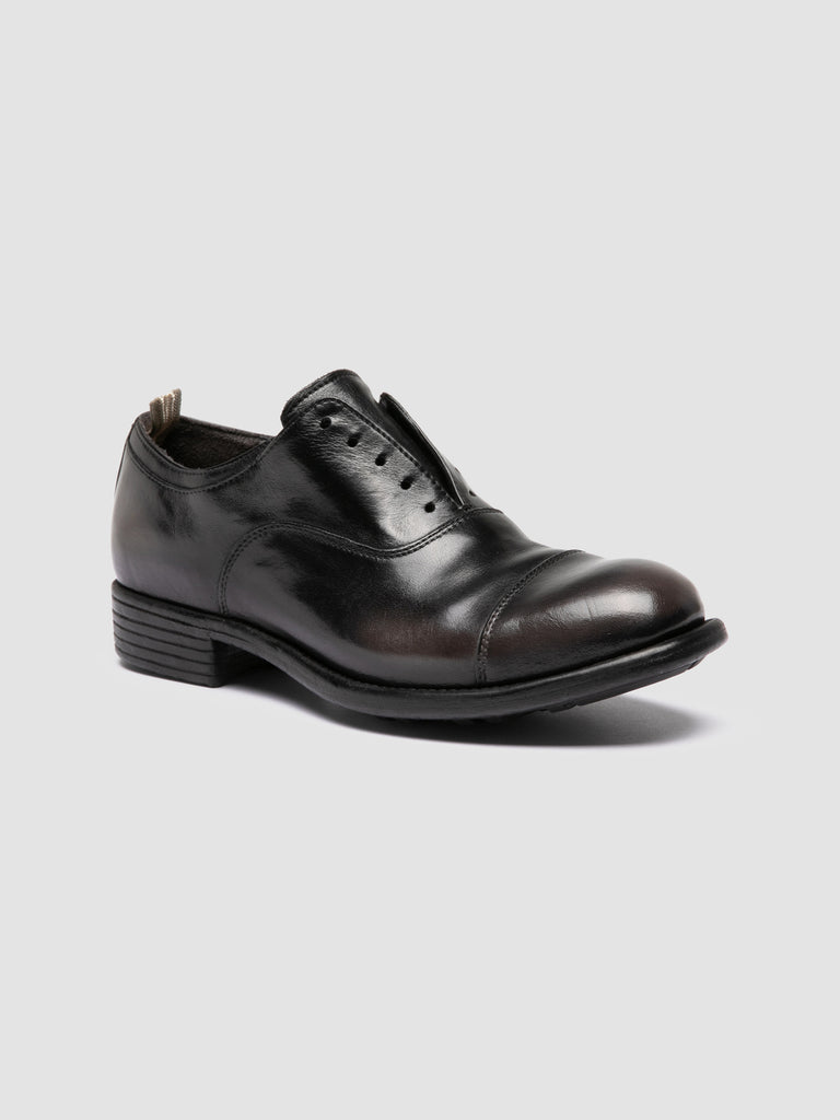 CALIXTE 003 - Dark Grey Leather Oxford Shoes