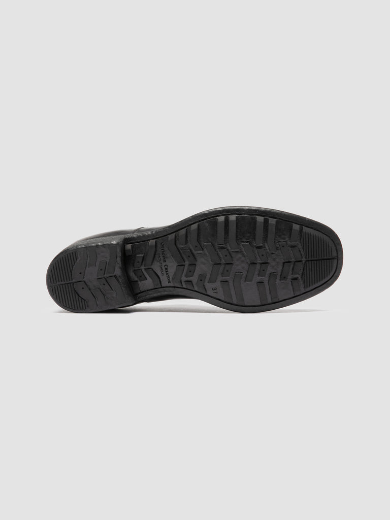 CALIXTE 003 - Dark Grey Leather Oxford Shoes