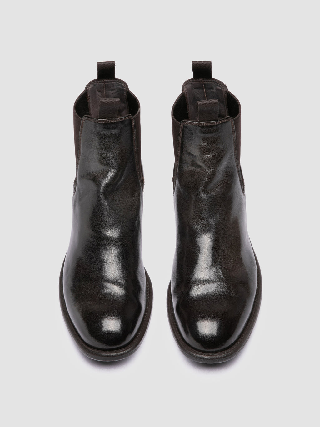 CALIXTE 004 - Dark Brown Leather Chelsea Boots - 1