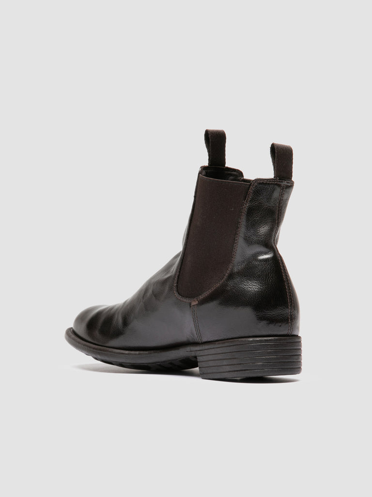 CALIXTE 004 - Dark Brown Leather Chelsea Boots