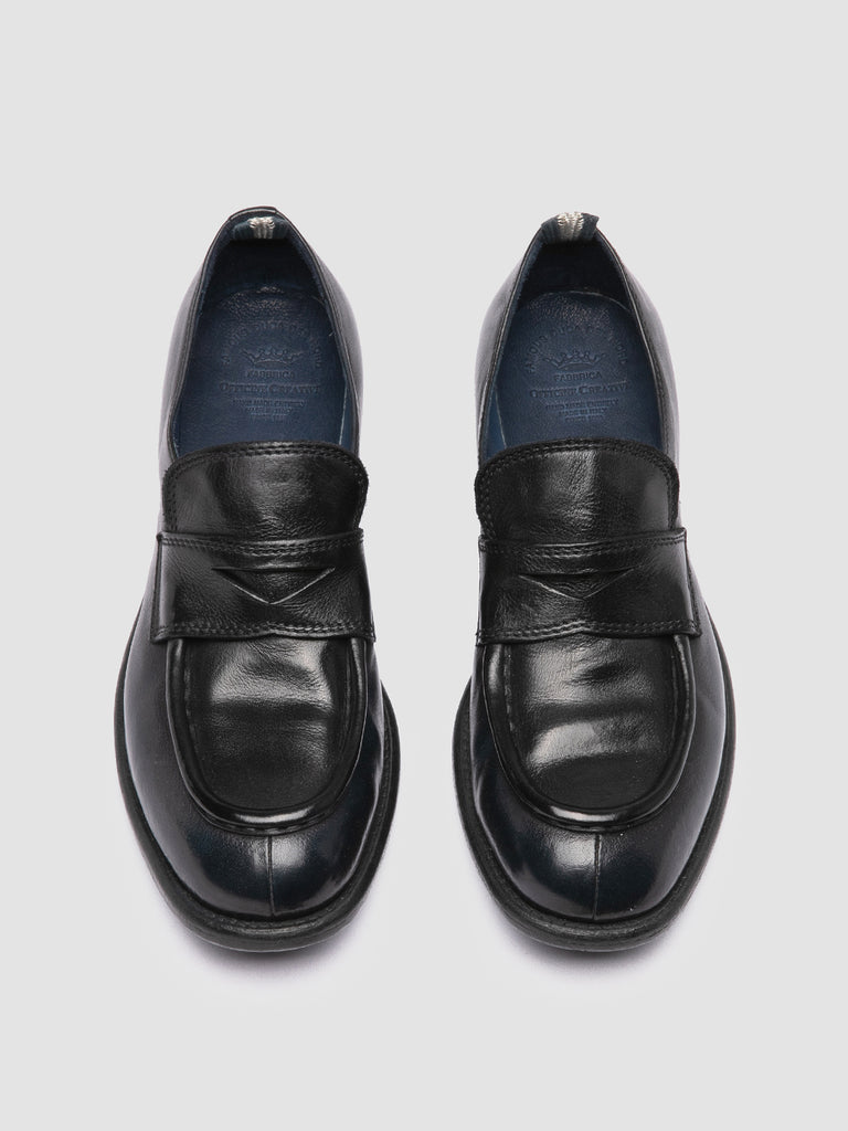 CALIXTE 020 - Blue Leather Loafers