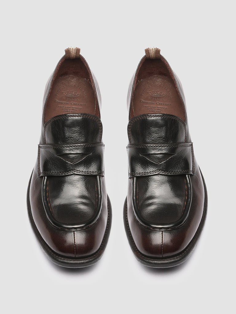 CALIXTE 020 Otto/Supernero - Brown Leather Penny Loafers