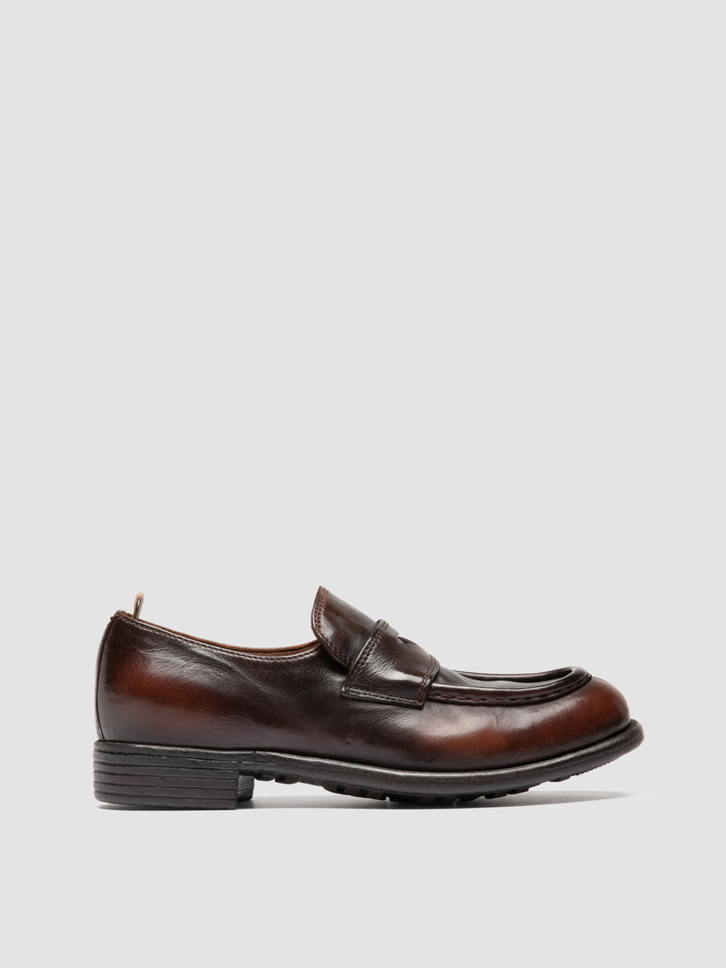 CALIXTE 020 - Light Brown Leather Penny Loafers - 0