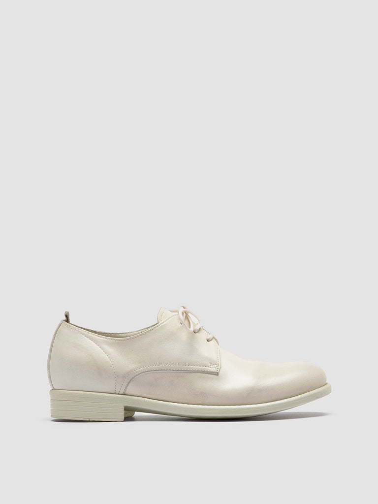 CALIXTE 064 - White Leather Derby Shoes