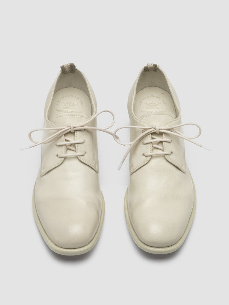 CALIXTE 064 Panna - White Leather Derby Shoes Women Officine Creative - 2