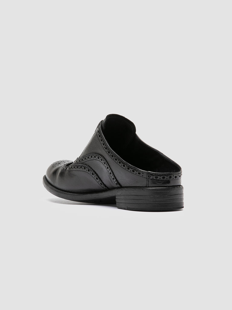 CALIXTE 067 Nero - Black Leather Mule Sandals Women Officine Creative - 4