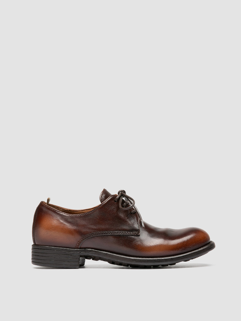 CALIXTE 068 - Light Brown Leather Oxford Shoes