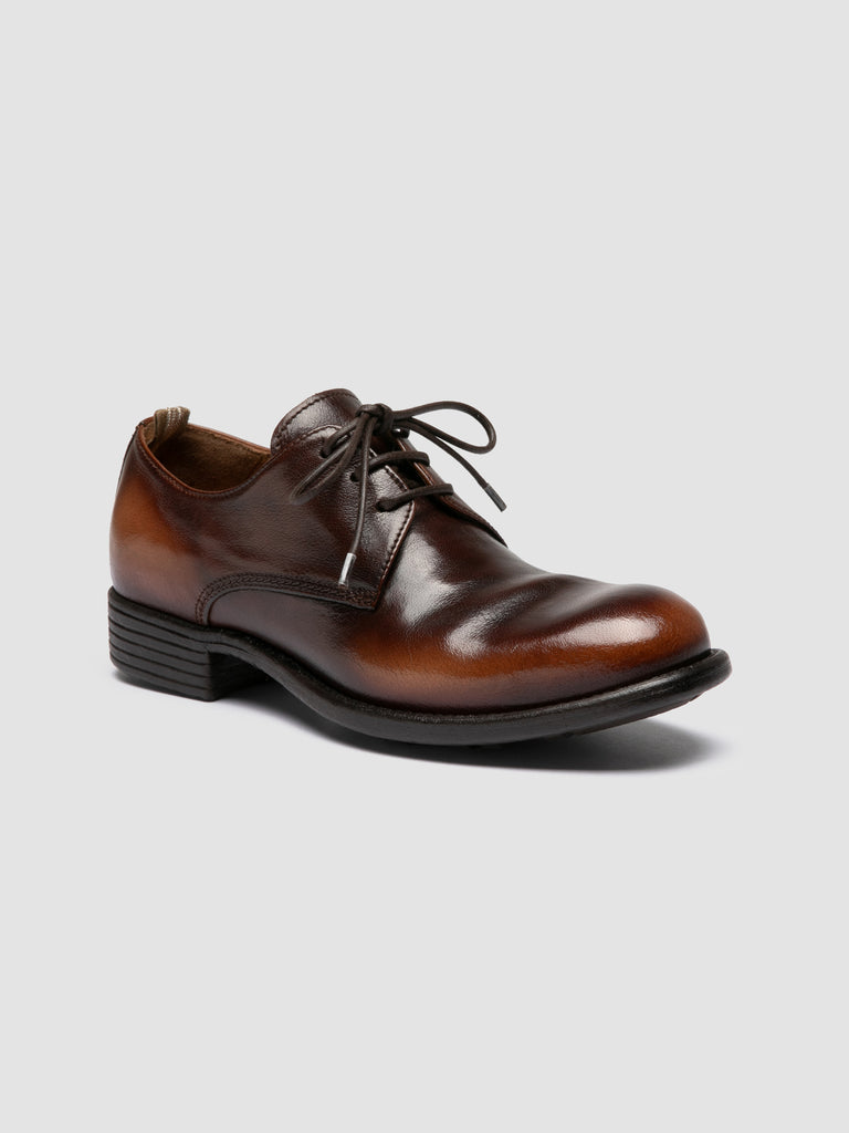 CALIXTE 068 - Light Brown Leather Oxford Shoes