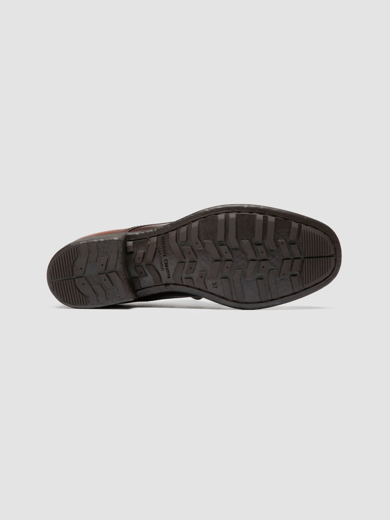 CALIXTE 068 - Light Brown Leather Oxford Shoes
