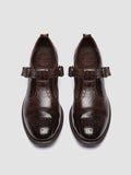 CALIXTE 071 - Burgundy Leather T-Bar Shoes - 1