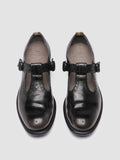 CALIXTE 071 - Dark Grey Leather T-Bar Shoes - 1