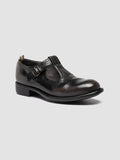 CALIXTE 071 - Dark Grey Leather T-Bar Shoes - 2