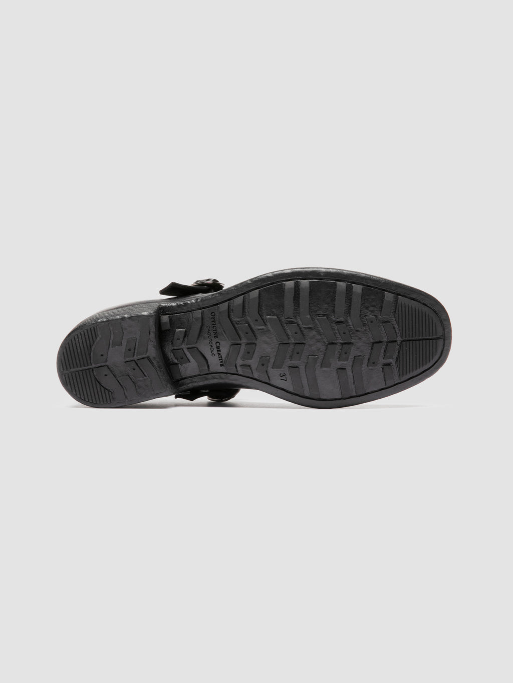 CALIXTE 071 - Dark Grey Leather T-Bar Shoes - 4
