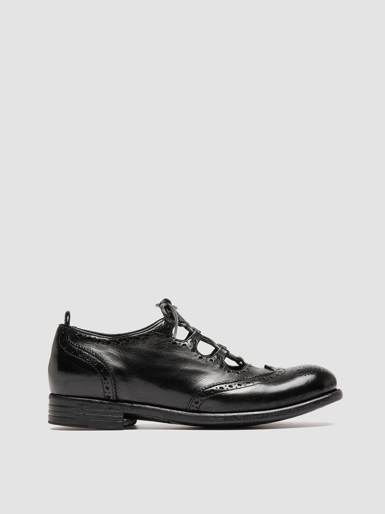 CALIXTE 079 - Black Leather Oxford Shoes