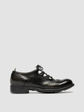 CALIXTE 084 - Dark Green Leather Oxford Shoes - 0