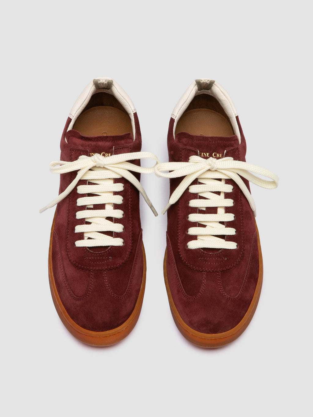 CHANCE 101 - Burgundy Leather and Suede Low Top Sneakers - 1