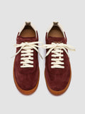 CHANCE 101 - Burgundy Leather and Suede Low Top Sneakers - 1