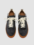 CHANCE 101 - Blue Leather and Suede Low Top Sneakers - 1