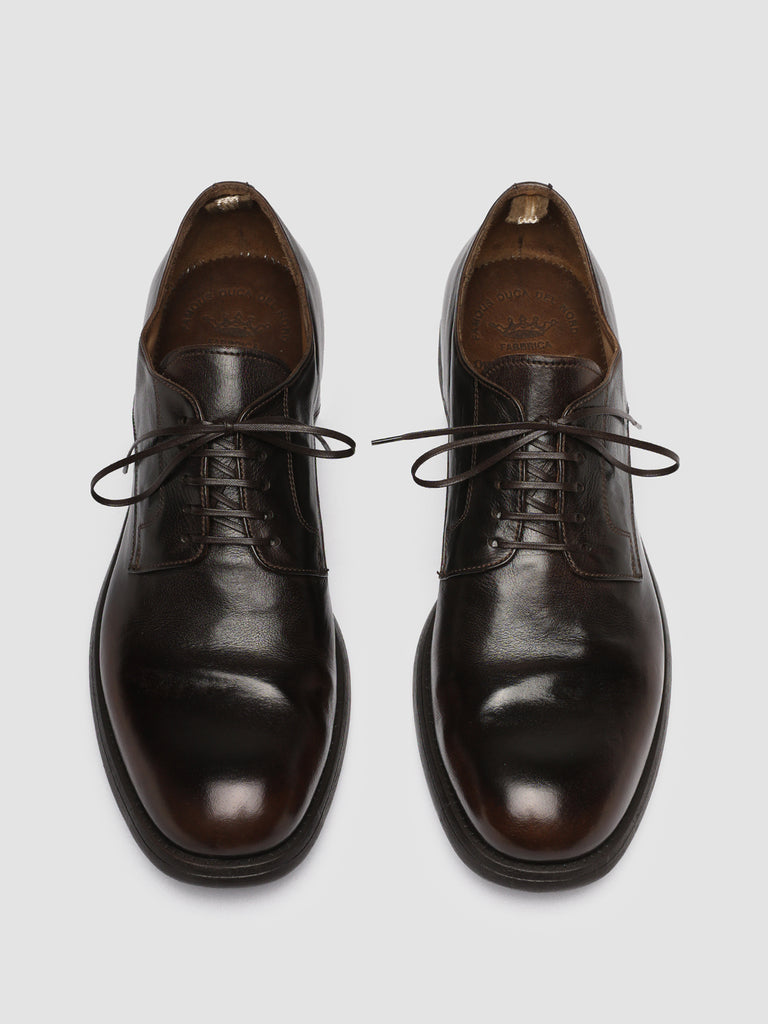 CHRONICLE 001 Caffè/Moro - Brown Leather Derby Shoes